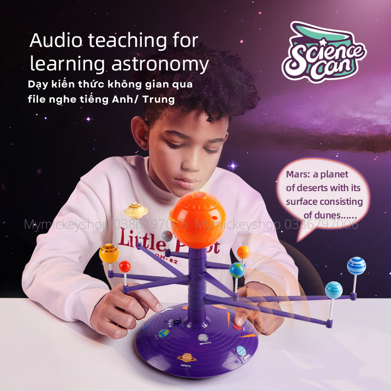 Bộ đồ chơi mô hình lắp ráp khoa học Top Bright các hành tinh hệ mặt trời Science Can Solar System