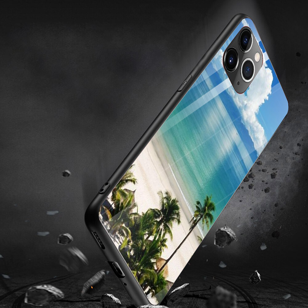 Ốp kính cường lực cho điện thoại iPhone 11 Pro - cảnh biển MS CBDT042