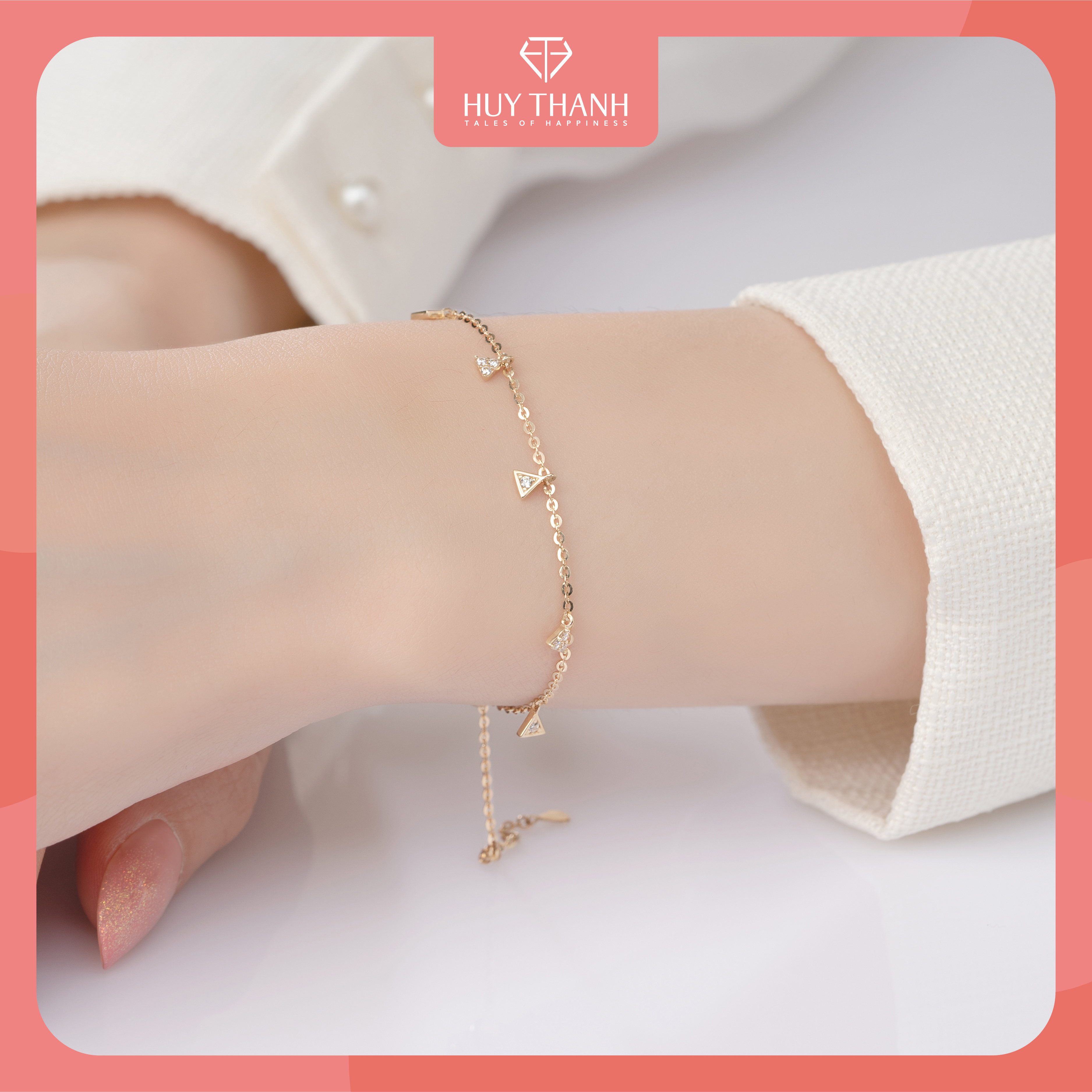 Lắc tay vàng 14k LLF169 Huy Thanh Jewelry