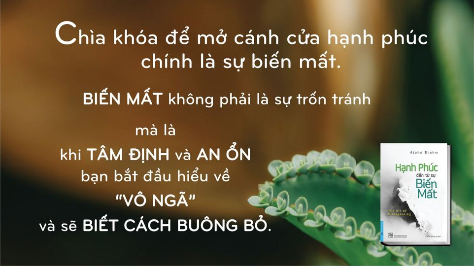 Hạnh Phúc Đến Từ Sự Biến Mất - Ajahn Brahm - Trần Thị Hương Lan dịch - (bìa mềm)