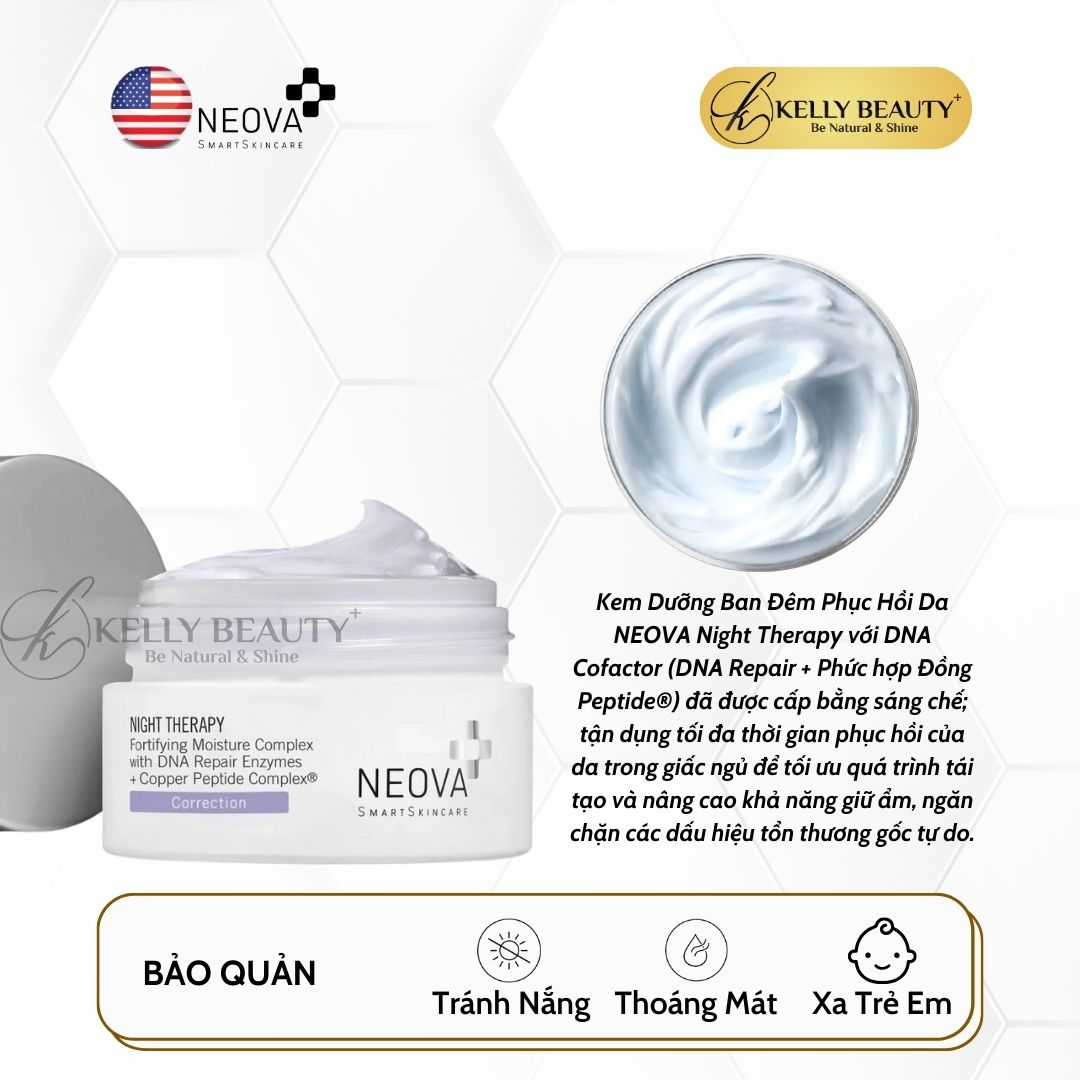 Kem Dưỡng Ban Đêm Phục Hồi Da NEOVA Night Therapy | Kelly Beauty