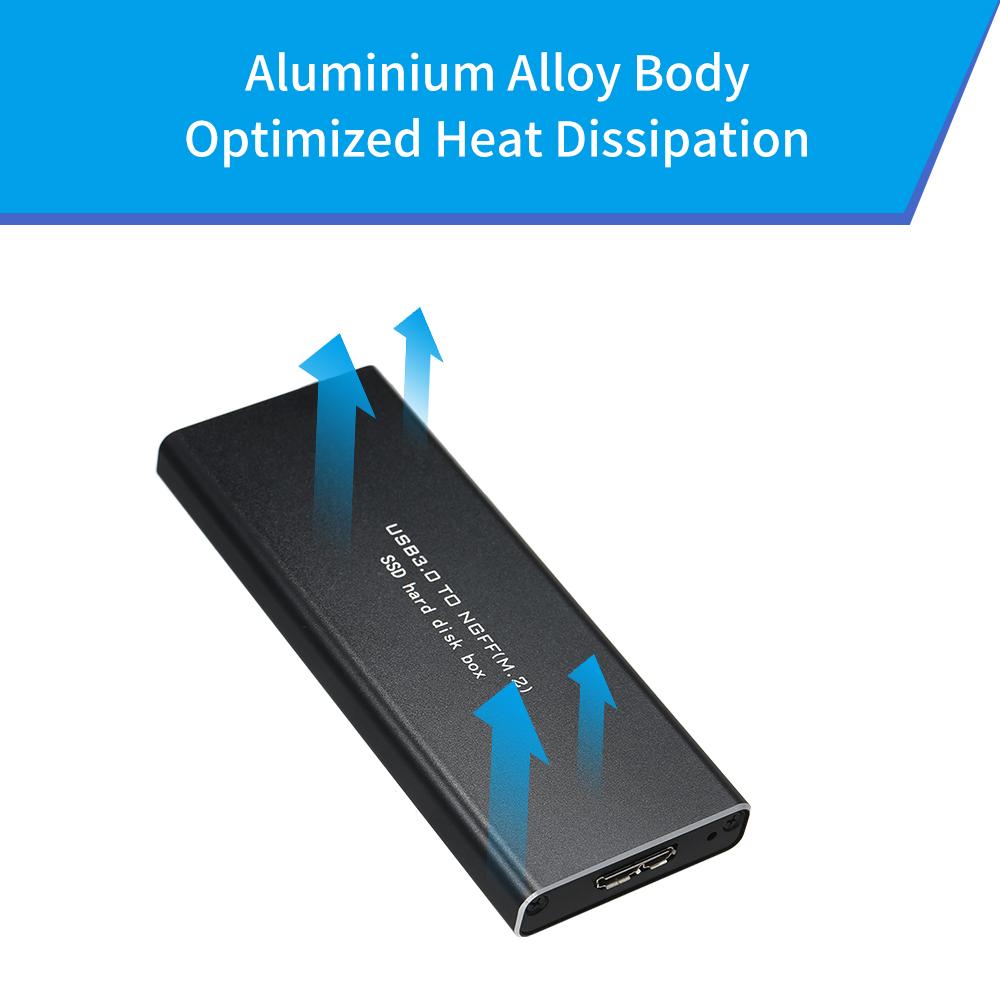 Bộ chuyển đổi NGFF M.2 sang USB 3.0 5Gbps hộp lưu trữ SSD có UASP