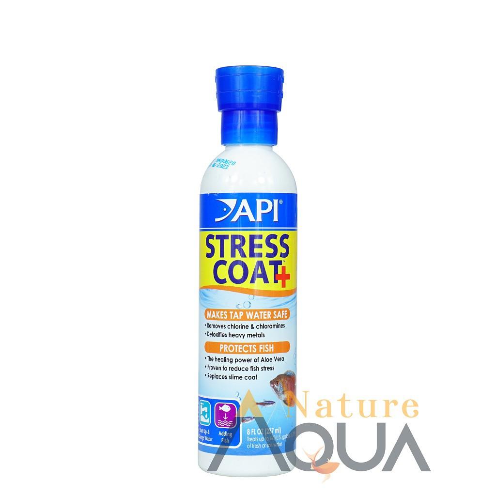Dung dịch API Stress Coat bảo vệ nhớt,giảm stress,khử clo kim loại cho hồ cá chai 118ml/237ml/473ml Made in USA