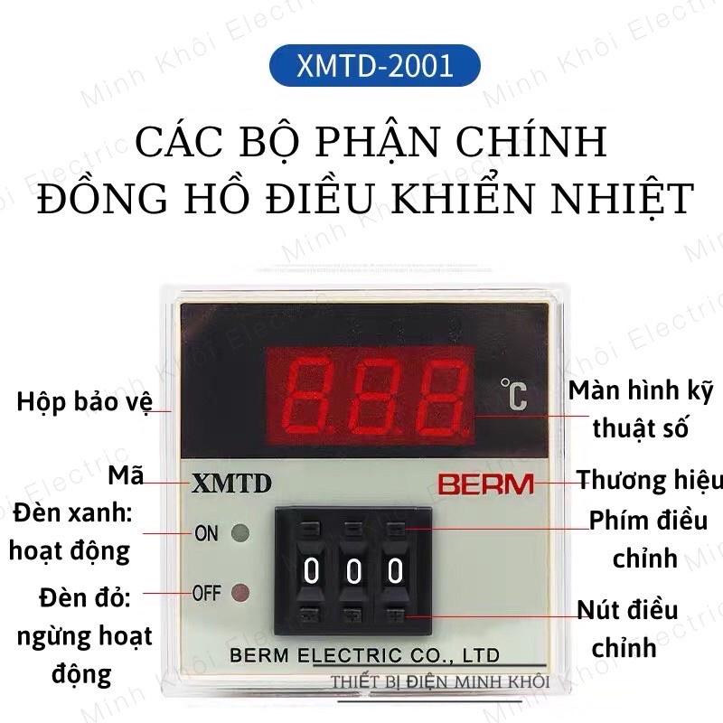 Đồng Hồ Nhiệt Độ Berm XMTD-2001, bộ điều khiển nhiệt độ xmtd-2001,đồng hồ hiển thị và điều khiển