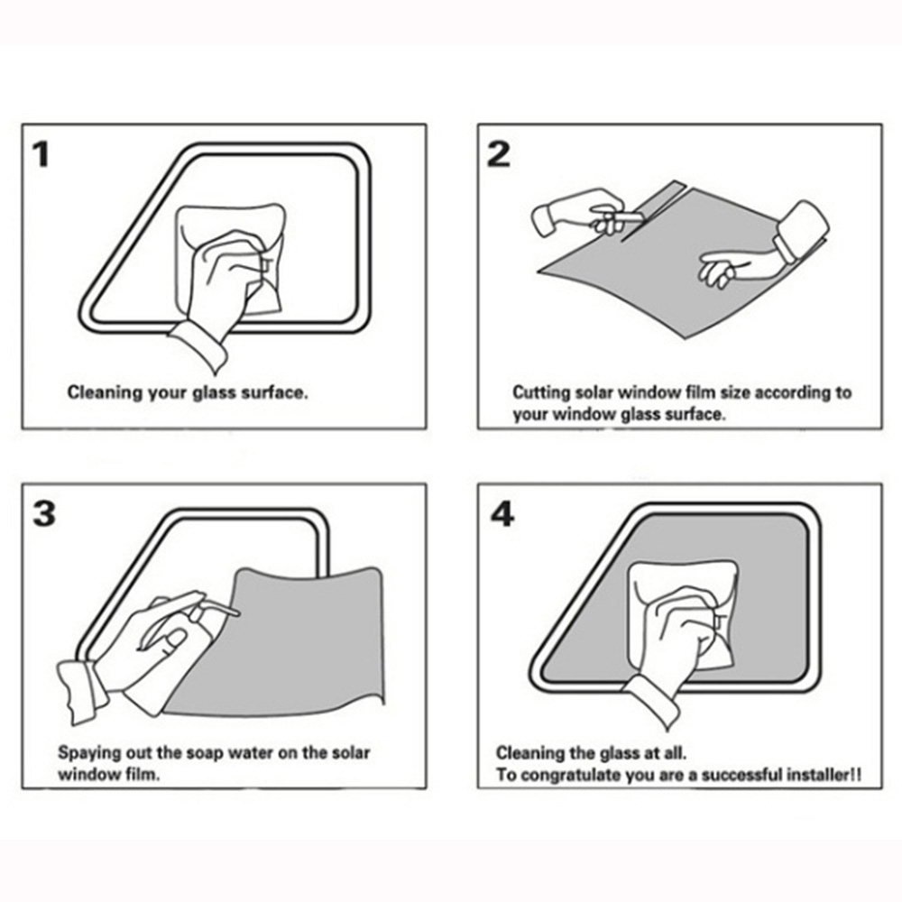 Tấm phim cách nhiệt dán cửa xe ô tô, cửa nhà, cửa văn phòng, cửa shop kích thước 50x300cm 25% VLT tặng kèm dụng cụ dán phim