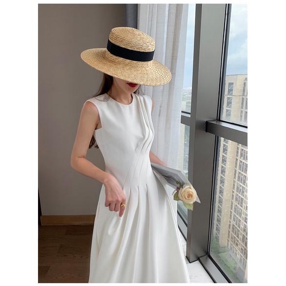 Đầm maxi xếp li cách điệu - Hàng thiết kế cao cấp