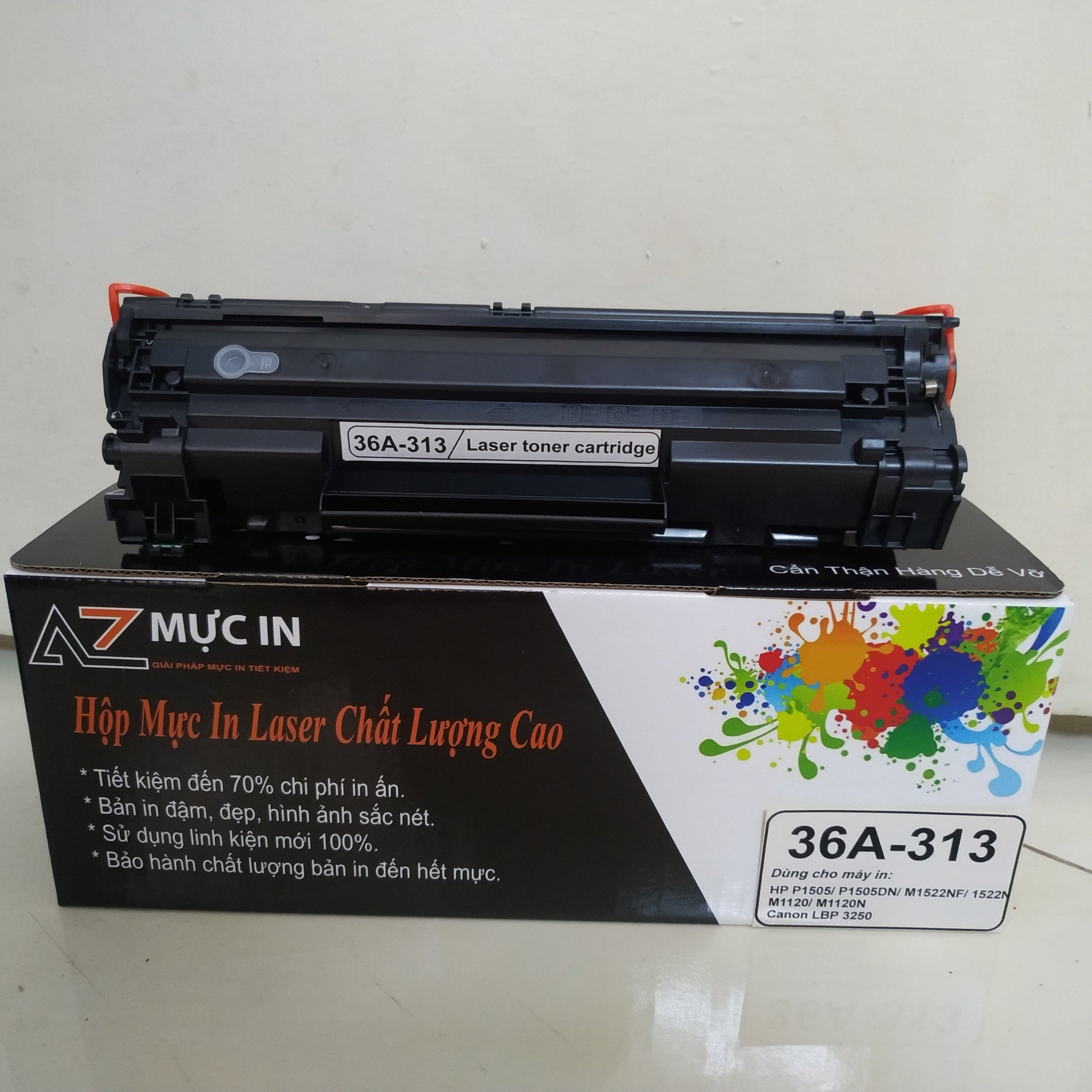 Hộp mực có lỗ đổ mực 36A cho máy in HP P1505n, M1522nf, M1120