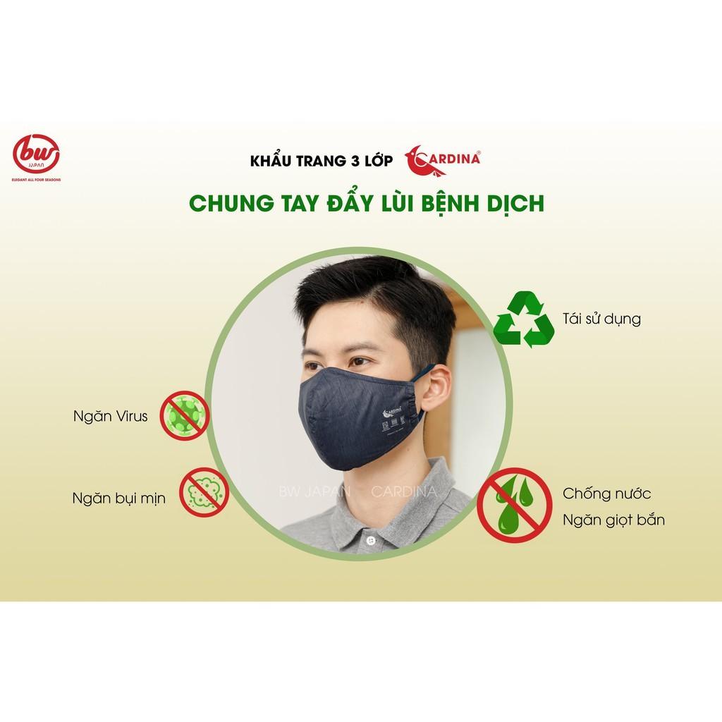 BÁN BUÔN SET 10 KHẨU TRANG VẢI GIÓ 3 LỚP - CHỐNG THẤM NƯỚC, NGĂN GIỌT BẮN