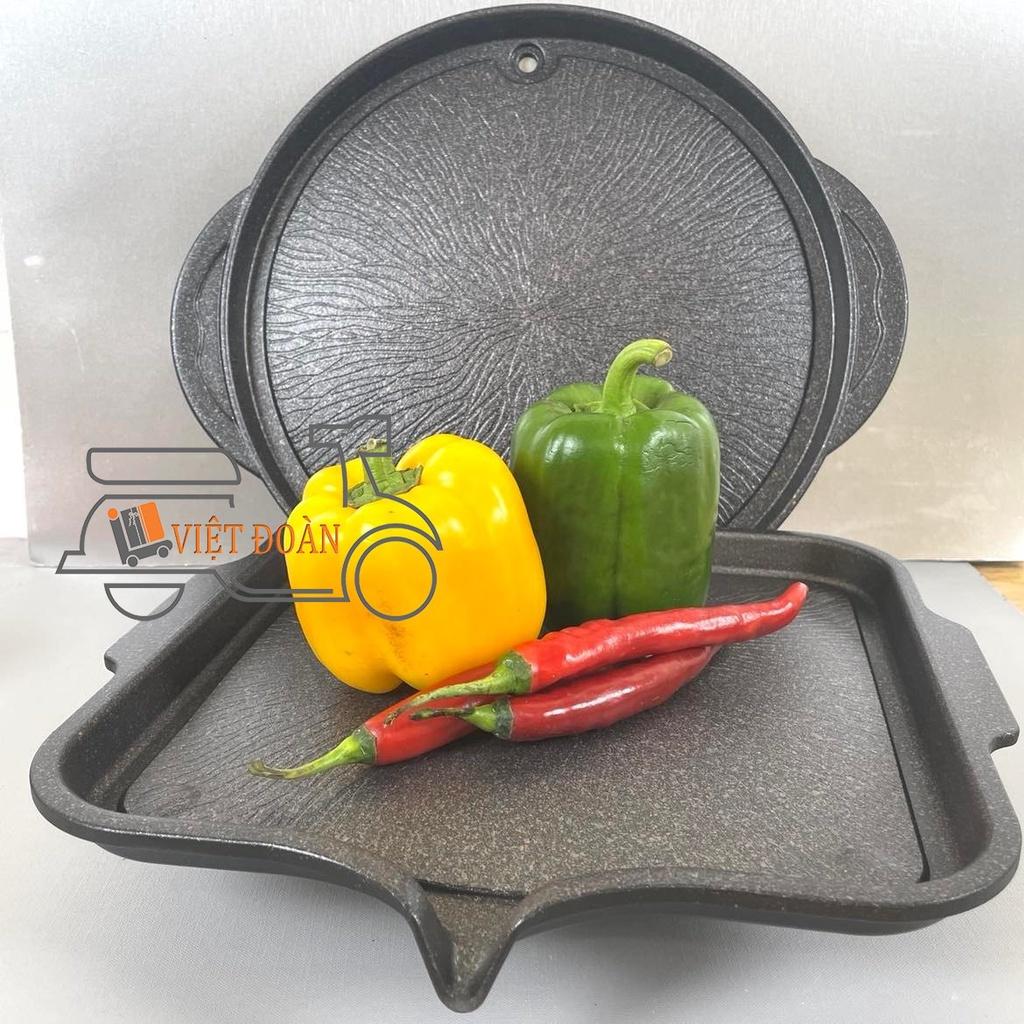CHẢO BÍT TẾT, BÒ NÉ, VĨ NƯỚNG BBQ - VÂN ĐÁ HOA CƯƠNG CHỐNG DÍNH . Xuất xứ HÀN QUỐC , an toàn tuyệt đối cho sức khoẻ