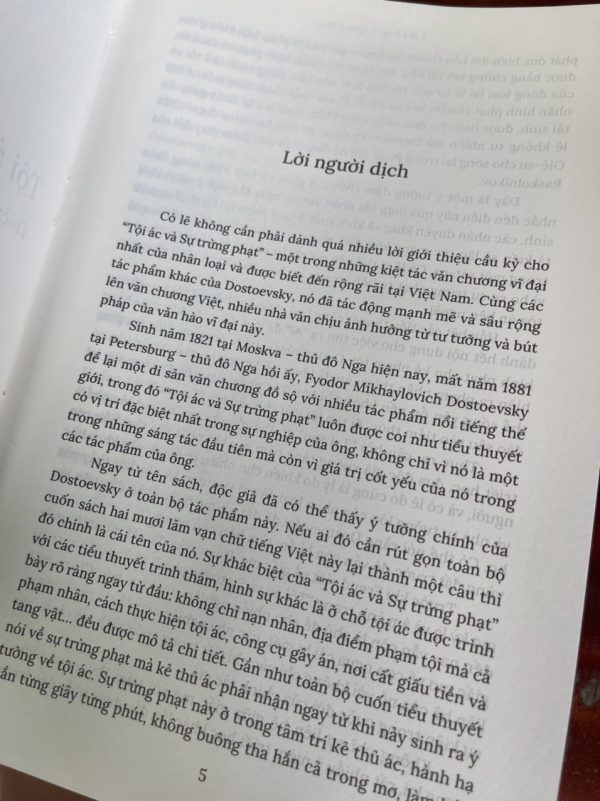 (Dịch giả Thiên Lương ký tặng) - TỘI ÁC VÀ SỰ TRỪNG PHẠT - Dostoevsky – lần đầu từ nguyên tác tiếng Nga (bìa cứng)