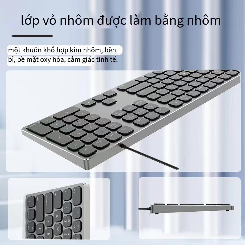 Bàn phím có dây hợp kim nhôm 3 vùng mới giá rẻ nhất trong năm phù hợp với tất cả các máy tính hệ thống Apple phím cấu trúc chữ X