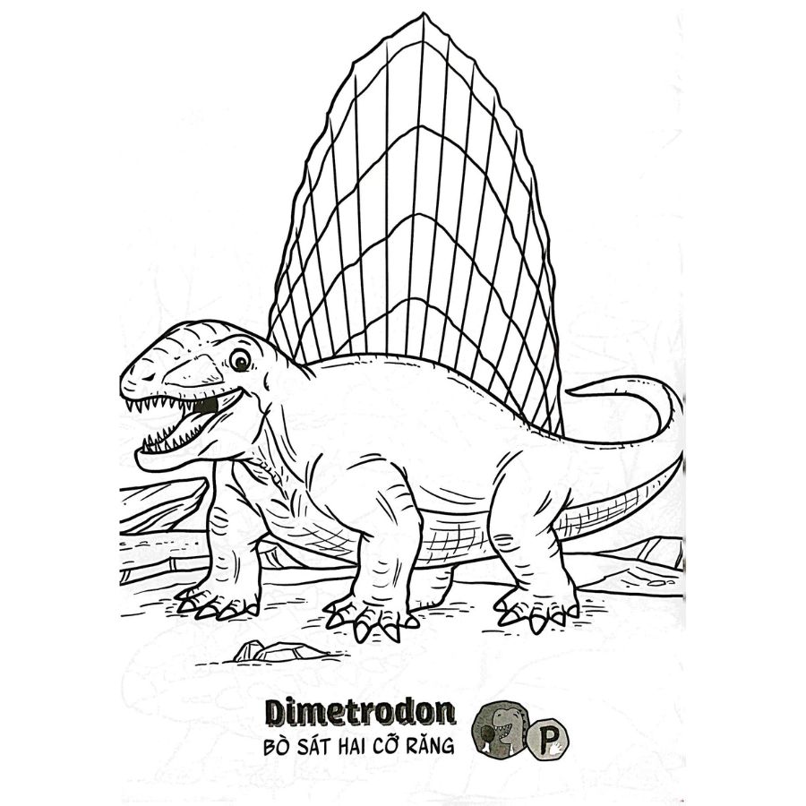 Sách Bé học - bé chơi - Tô màu vương quốc khủng long - ảnh 5
