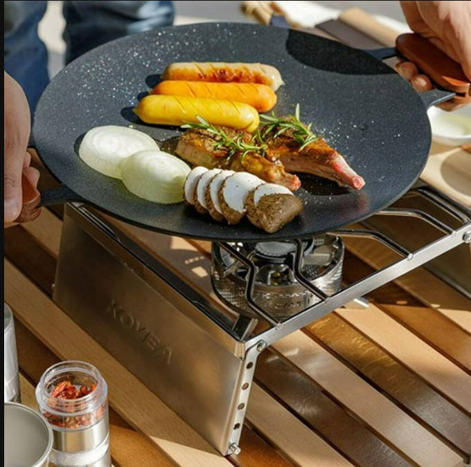 Chảo Nướng Hàn Quốc - Nướng Thịt, BBQ -  Chảo Đa Năng, Chống Dính Và Chống Gỉ Chắc Chắn - Thích Hợp Với Mọi Loại Bếp