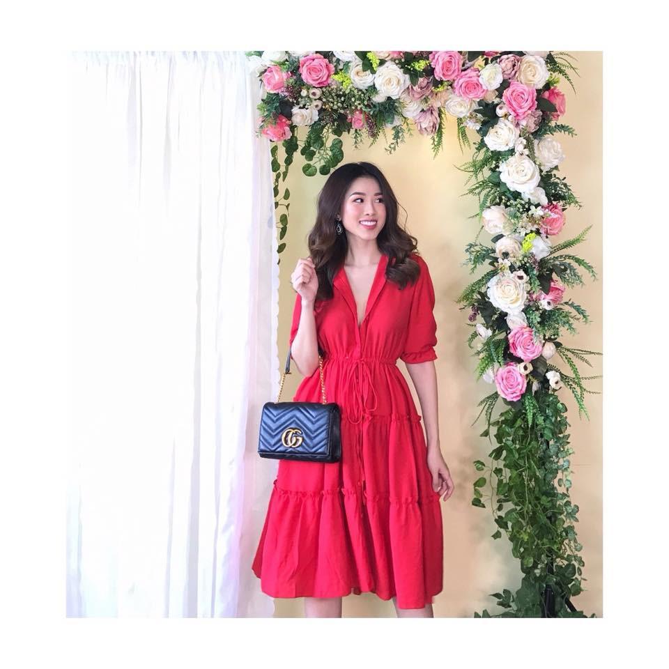 ĐẦM SUÔNG NỮ THẮT EO DÂY RÚT