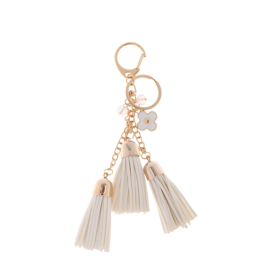 Fashion Bag Faux Leather Tassel Pendant Accessory Purse Decor Charm Keychain