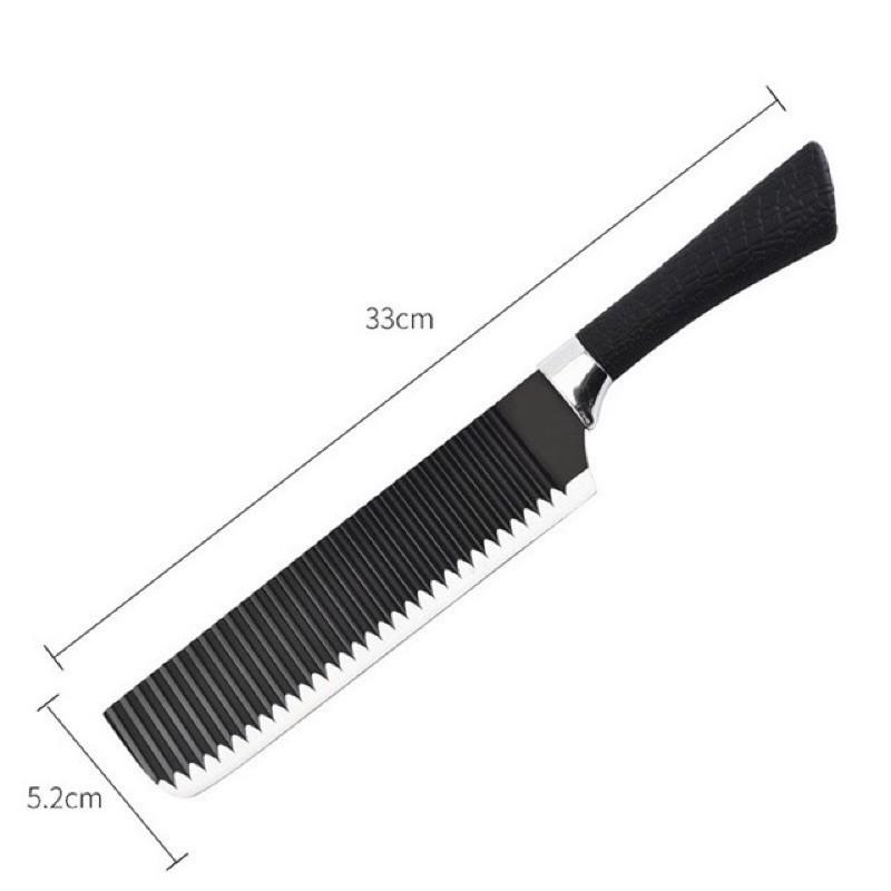 Dao Thái Nhật Lưỡi Gợn Sóng Bằng Thép Không Gỉ