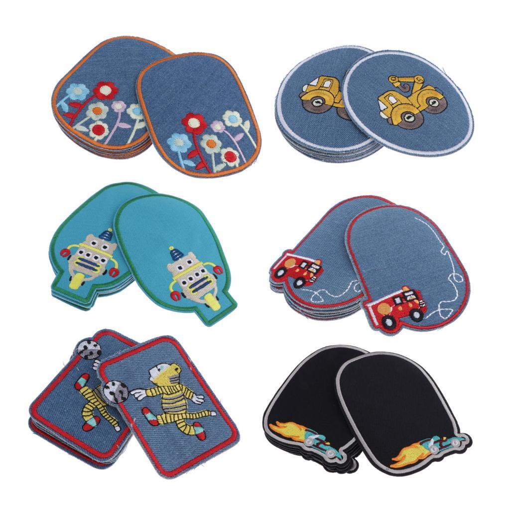 6pcs Assorted Fabric Embroidered Patch Sew On/Iron On Patch Applique Clothes Dress Plant Hat Jeans Sewing Flowers Applique Diy Accessory