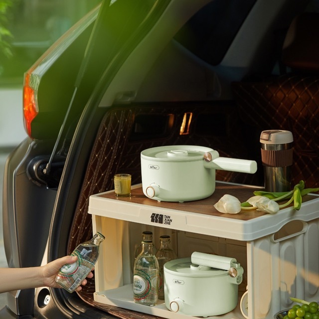 Nồi điện đa năng Bear 1.6L DRG-C16Z1 (MC-4H16G)  800W Màu Xanh Lá - Hàng Chính Hãng