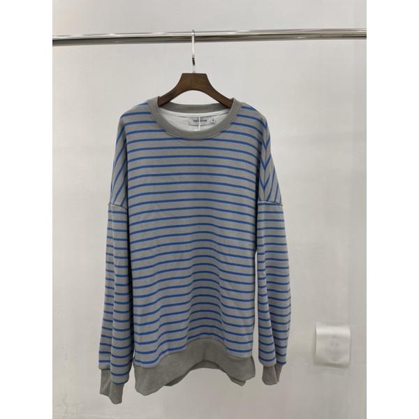 ÁO SWEATER XÁM KẺ XANH