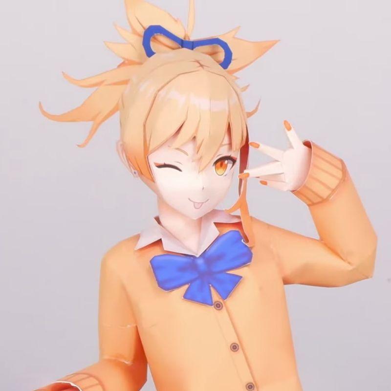 Mô hình giấy anime girl Anime Game Yoimiya in School Uniform
