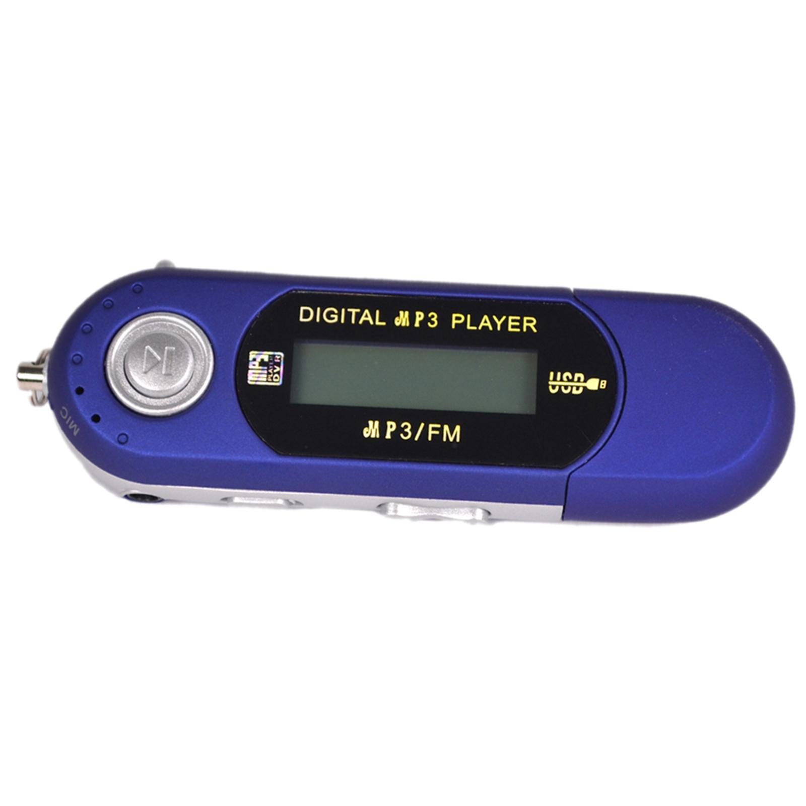 8GB USB 2.0 Portable USB MP3 Music Player Digital LCD Screen Blue