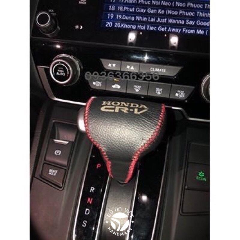 BỌC CẦN SỐ, PHANH TAY HONDA CRV 2012 - 2021 DA BÒ THẬT 100%, BẢO HÀNH 2 NĂM