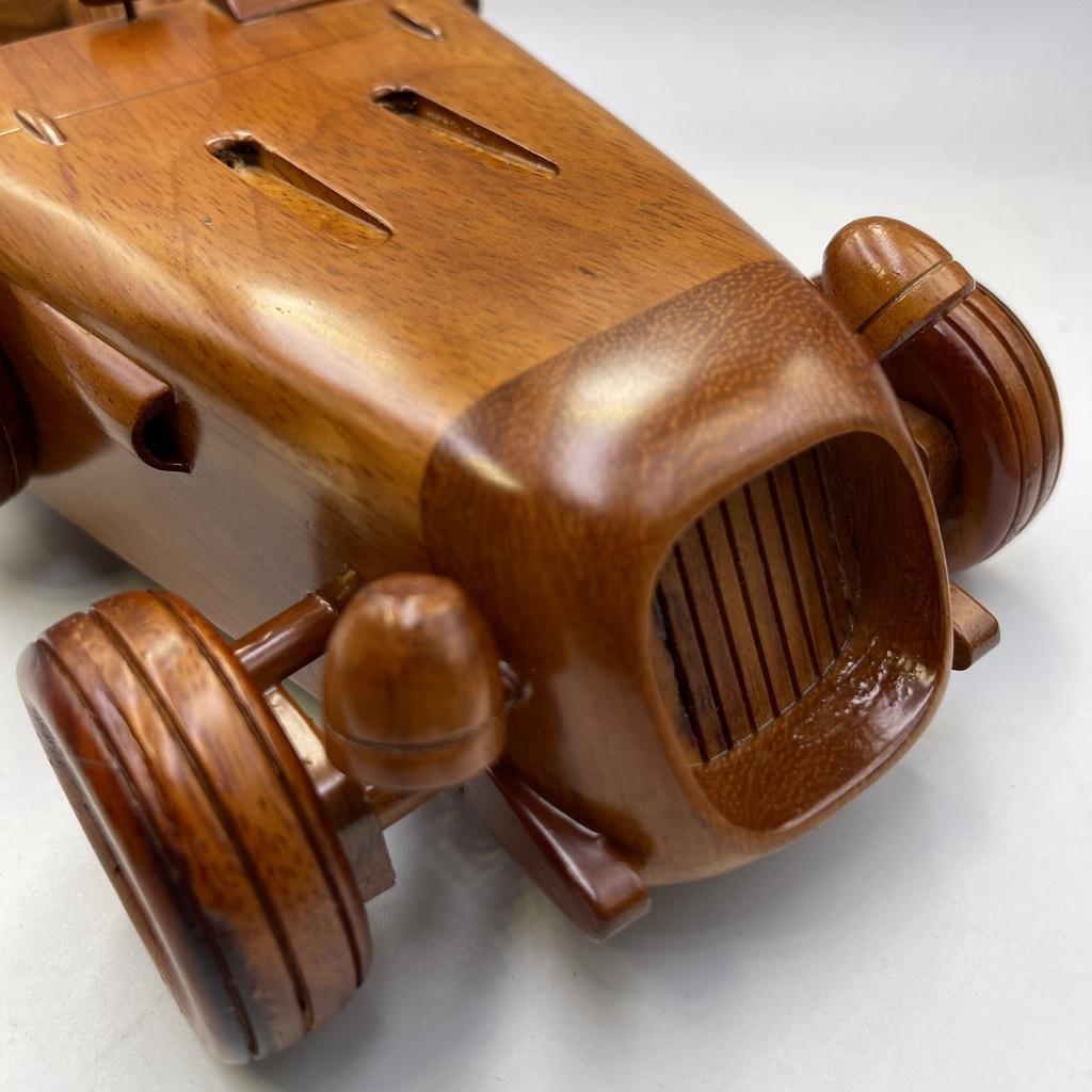 Xe ô tô đua cổ điển Bugatti Model 35c handmade 100% từ gỗ tự nhiên, hàng chất lượng cao, kích thước 33x15x10 cm