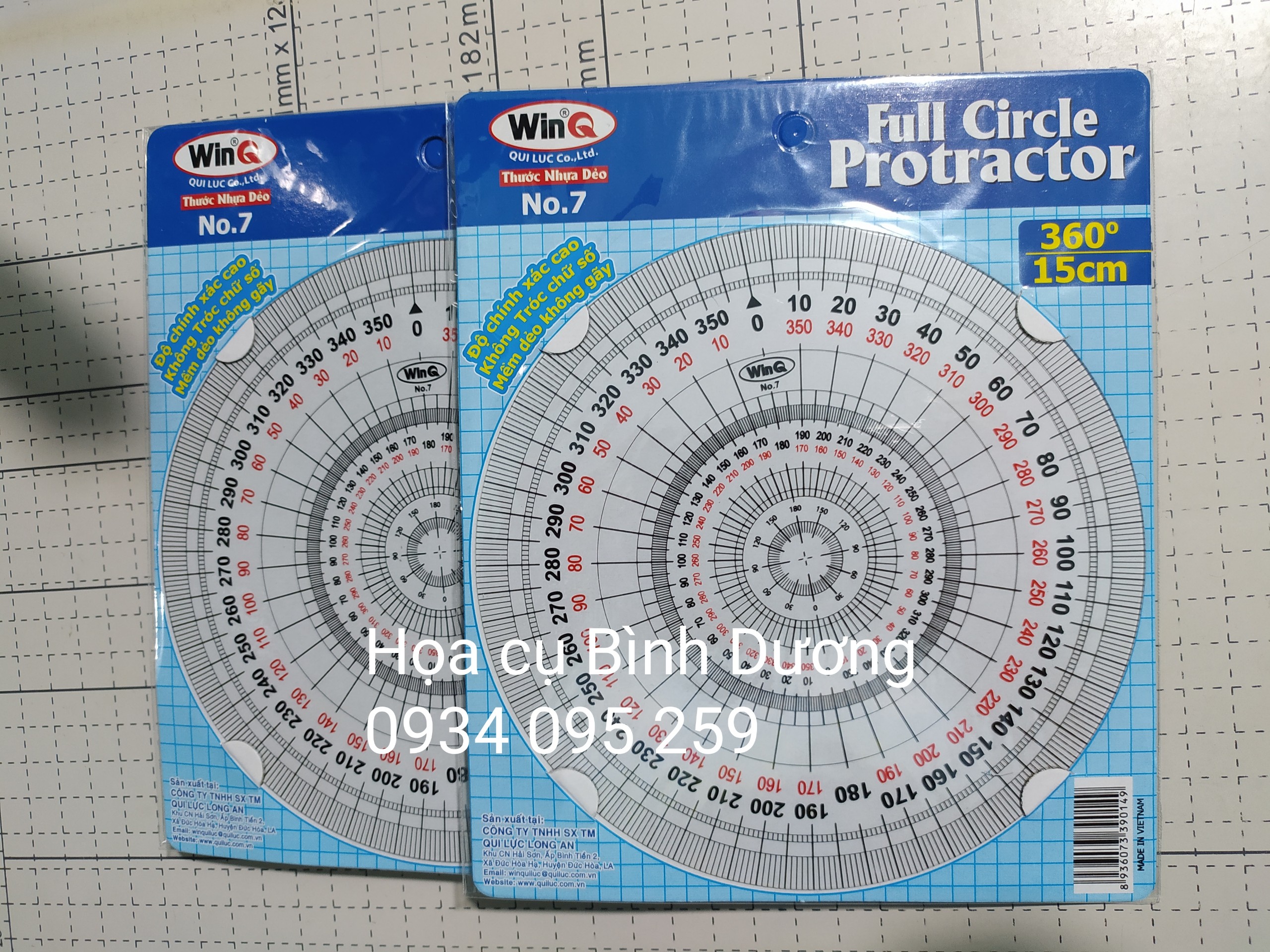 Thước đo 360 độ No.7 FULL CIRCLE RULER