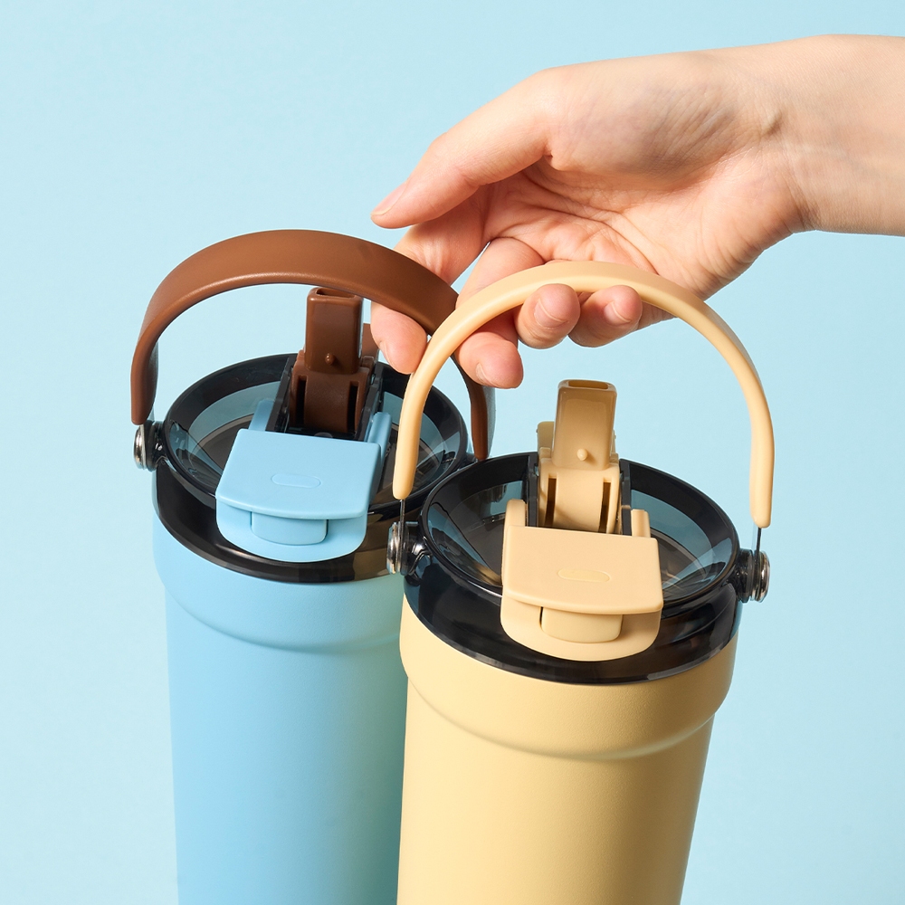 Ly giữ nhiệt thép phủ sứ LocknLock Blissoul Cafe Ceramic Tumbler 700ml LHC4440 có quai xách - Hàng Chính Hãng - JoyMall