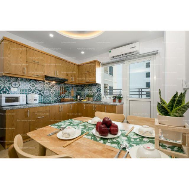 Dán bếp dán trang trí decal gạch bông