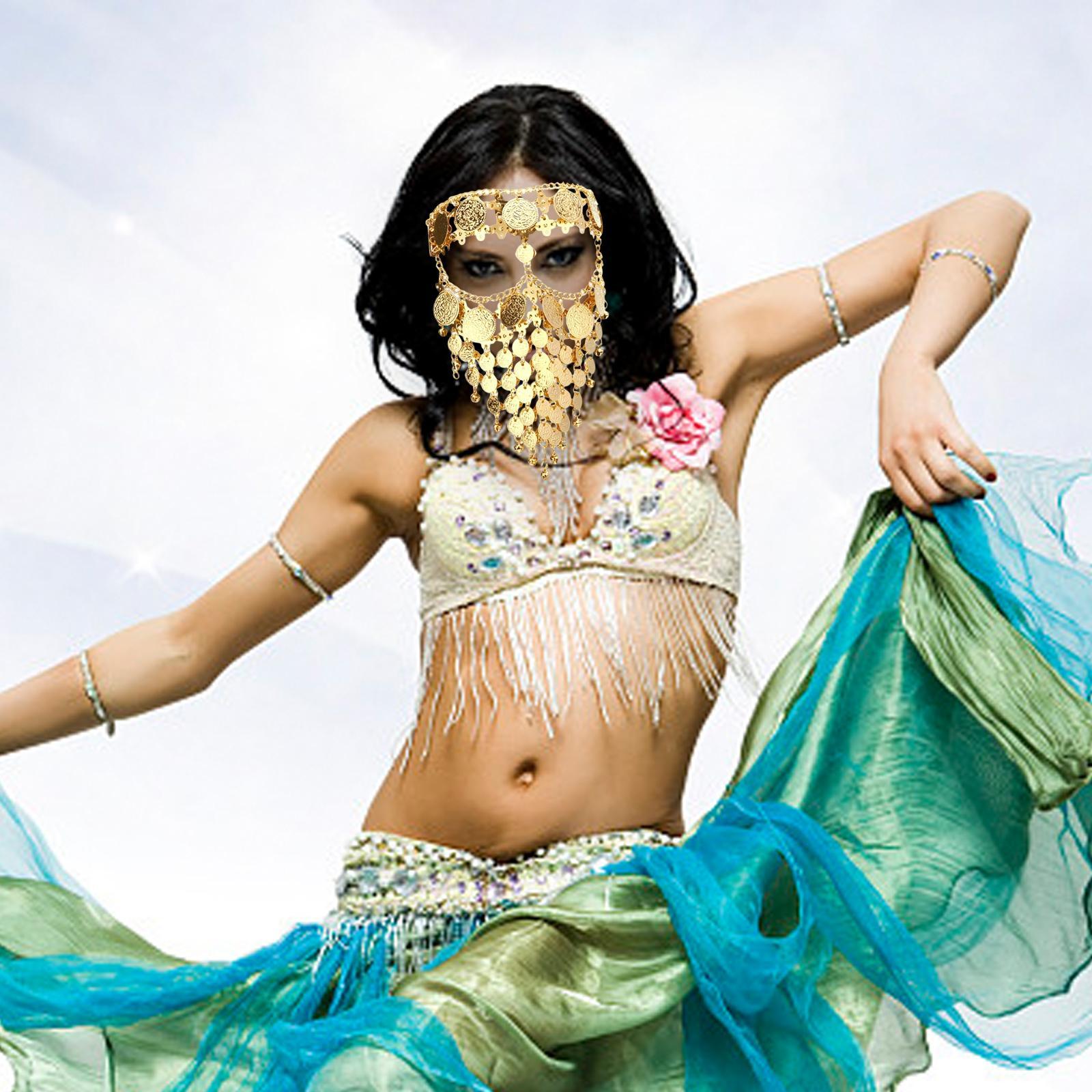 Belly , Metal Veils Dancing Accessories Masquerade for Costume Party Supplies