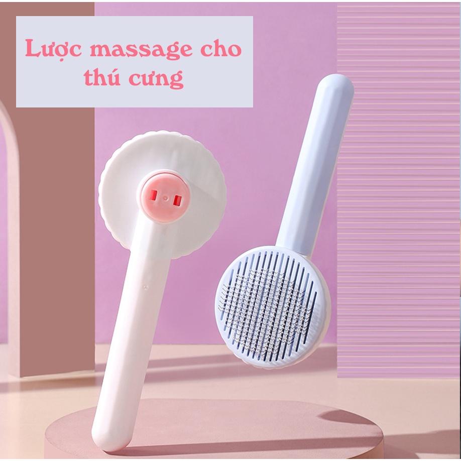 Bàn chải loong massage làm sạch lông chuyên dụng tiện lợi cho thú cưng