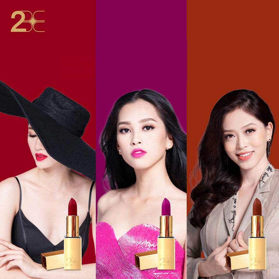 Set 3 Son Lì 2BE Matte Lipstick (Đỏ Lạnh + Cam Đất + Hồng Tím)