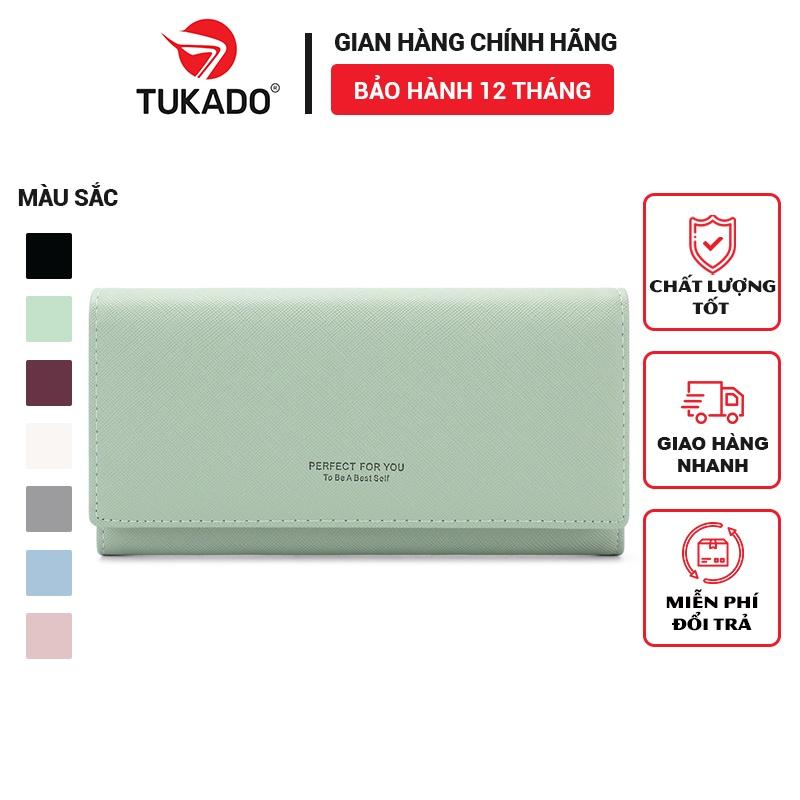 Ví dài nữ cầm tay thời trang PERFECT FOR YOU đựng tiền điện thoại da xước cao cấp cực đẹp giá rẻ PFY31 - Tukado