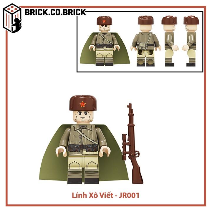 Mô Hình Lắp Ráp Đồ Chơi Lính Nga Xô Viết Thế Chiến minifig Russia Soldier World War JR001 JR004 - JR-001