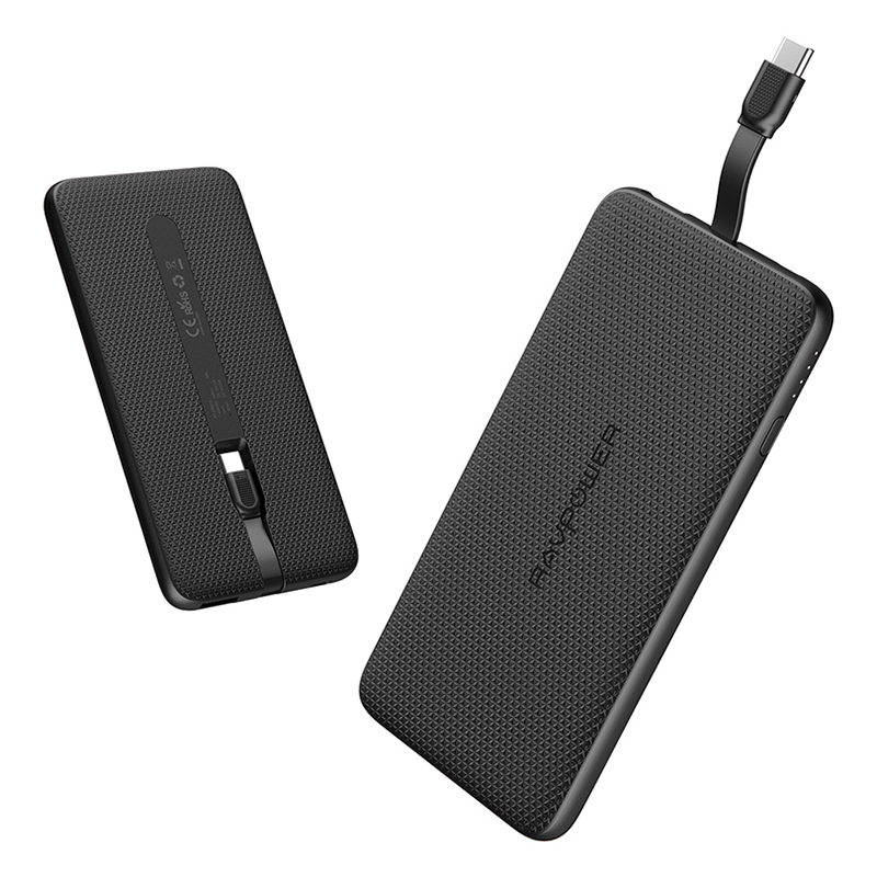 Pin Sạc Dự Phòng RAVPower 5000mAh RP-PB160 Tích Hợp USB Type-C Siêu Mỏng - Hàng Chính Hãng