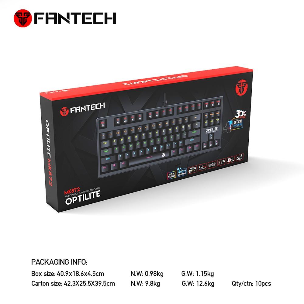 Bàn Phím Cơ Gaming TKL Có Dây Fantech MK872 - HÀNG CHÍNH HÃNG