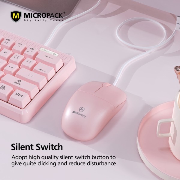 Chuột Có Dây MicroPack COMFY MINI 2 M-105 Hình Dạng Đa Sắc Màu Dễ Dàng Kết Nối Máy Tính Của Bạn Qua Cáp USB Hàng Chính Hãng