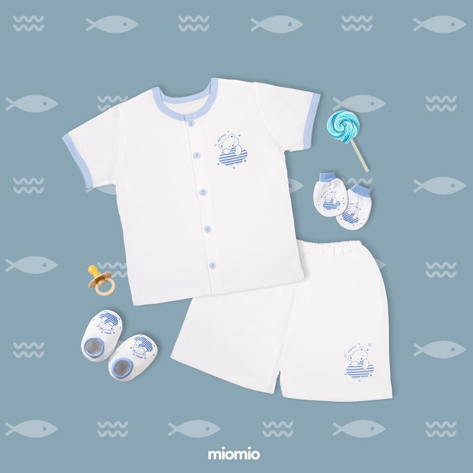 Áo Nút Giữa Tay Ngắn Gấu Mây-Miomio