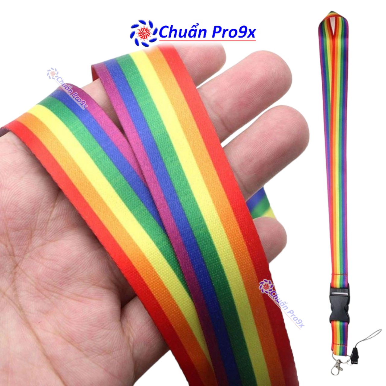 Dây đeo LGBT cầu vồng lục sắc móc khóa