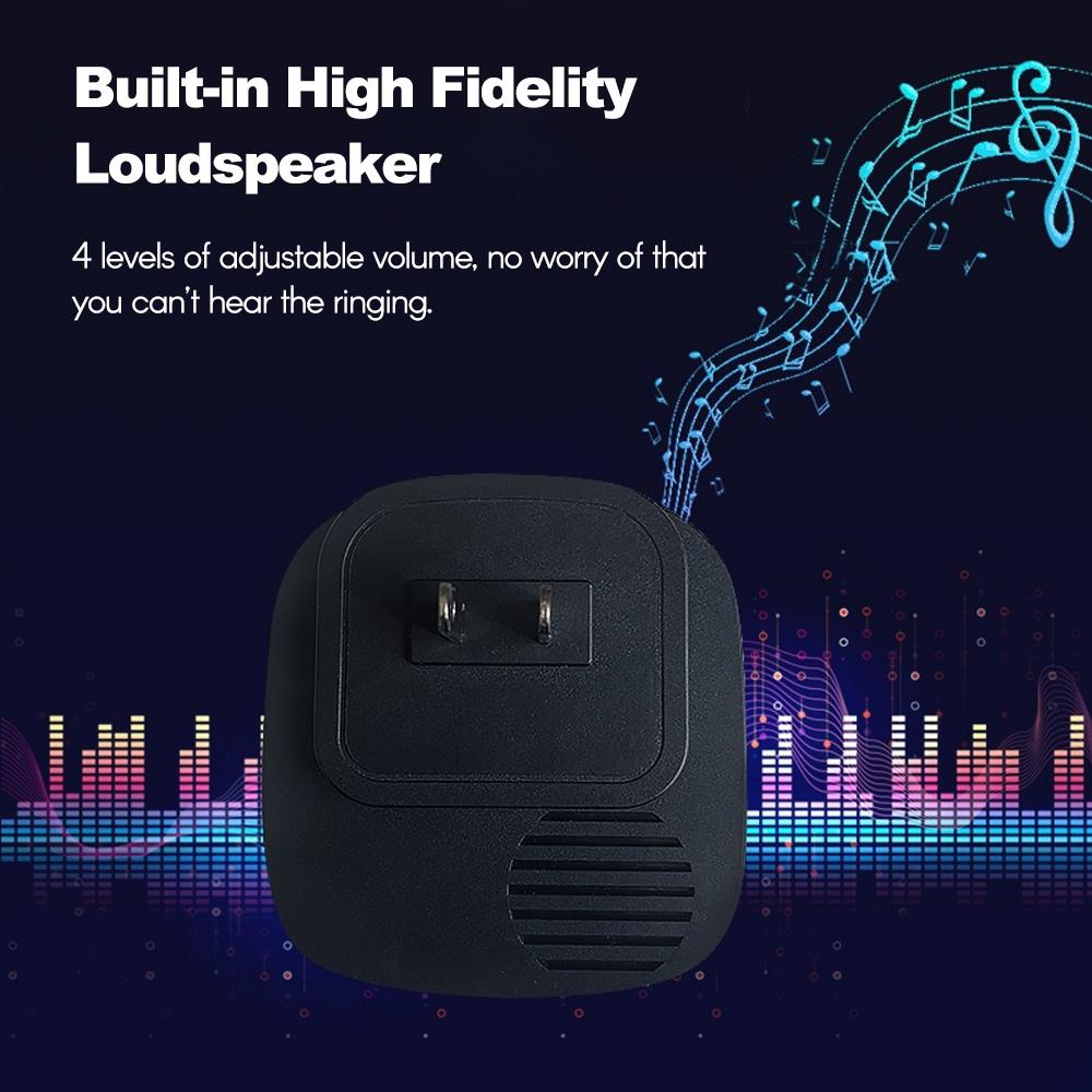 Cảm biến báo động không dây chuyển động ngoài trời chống nước gồm 1 Máy thu 2 Máy phát với phạm vi 38 Chimes 200m