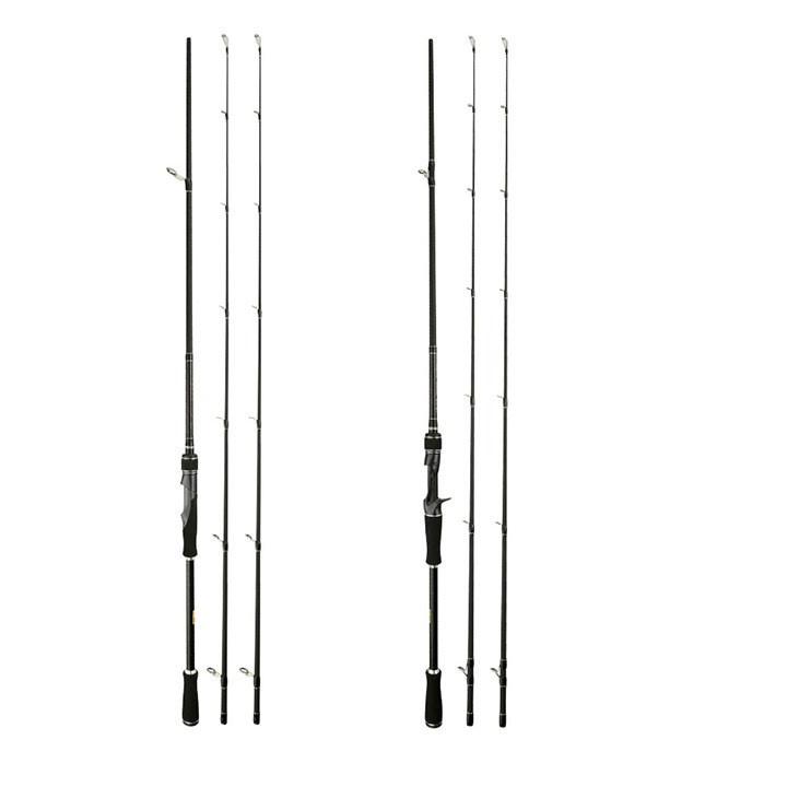 Cần câu lure 2 khúc Tomahawk chất liệu carbon cao cấp Phukiencaulure25 cần câu 2 ngọn M+MH, đầu bu chống xoắn cao cấp