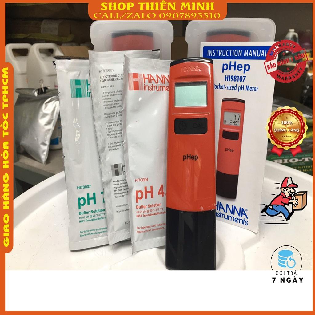 Bút Đo pH và Nhiệt Độ Trong Nước Với Độ Phân Giải 0.1pH HI98107 Hanna