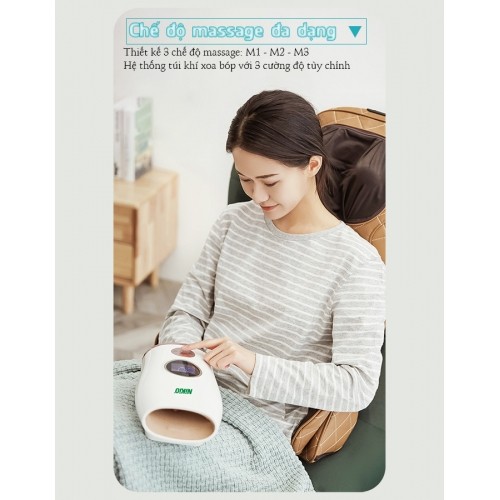 Máy massage bàn tay pin sạc Nikio NK-330 - Không dây hoạt động điện áp suất không khí và nén nhiệt