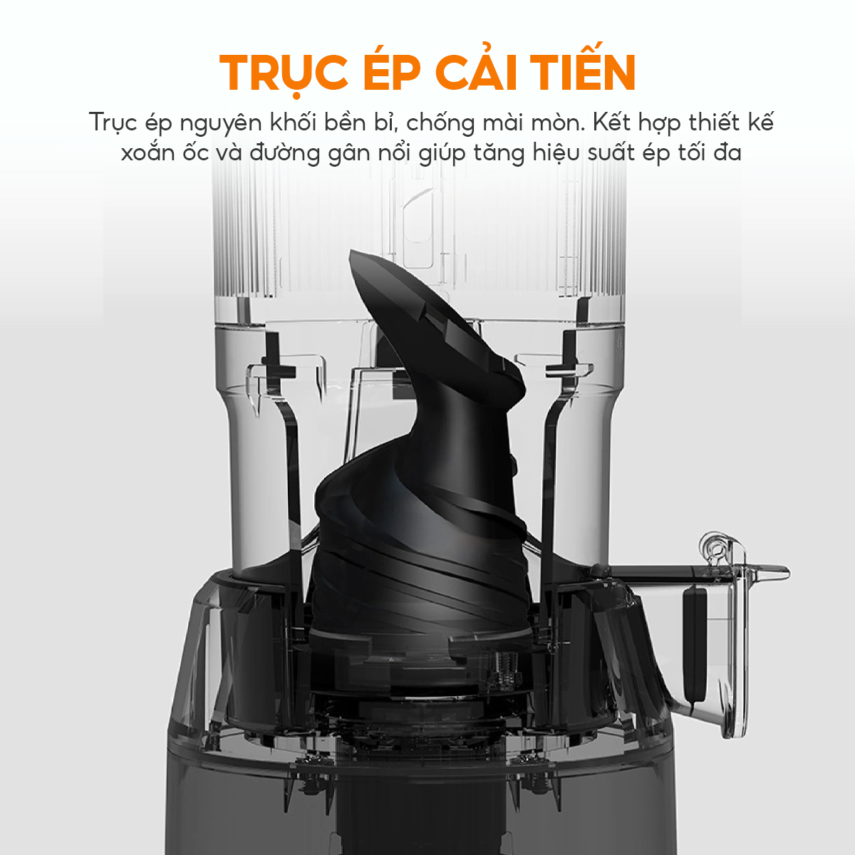 Máy ép chậm Lebenlang LBL3077, công suất 250W, dung tích 1000ml, ép kiệt bã, giữ trọn dinh dưỡng, bảo hành 2 năm - hàng chính hãng