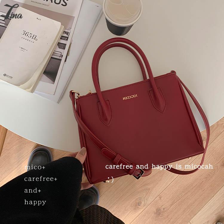 Túi xách nữ cầm tay Micocah 2021 thiết kế dáng vuông, style đơn giản