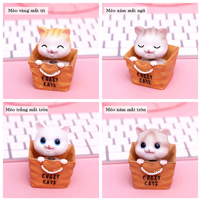 Mô hình mèo con lắc lư Crazy Cat Mô hình mèo con lắc lư Crazy Cat