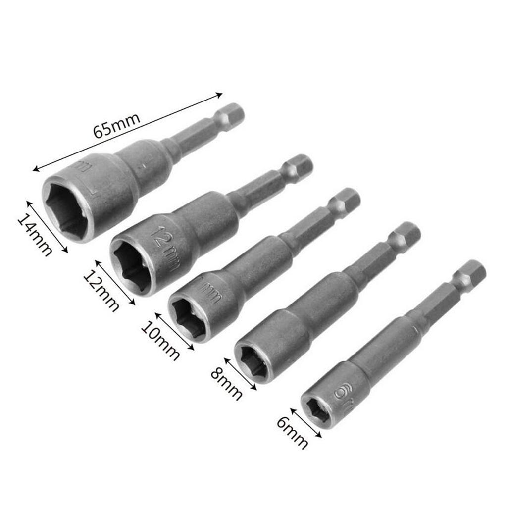 6-19mm 1/4 Inch Hex Socket Sets Nut Driver Household Tools Accessories
