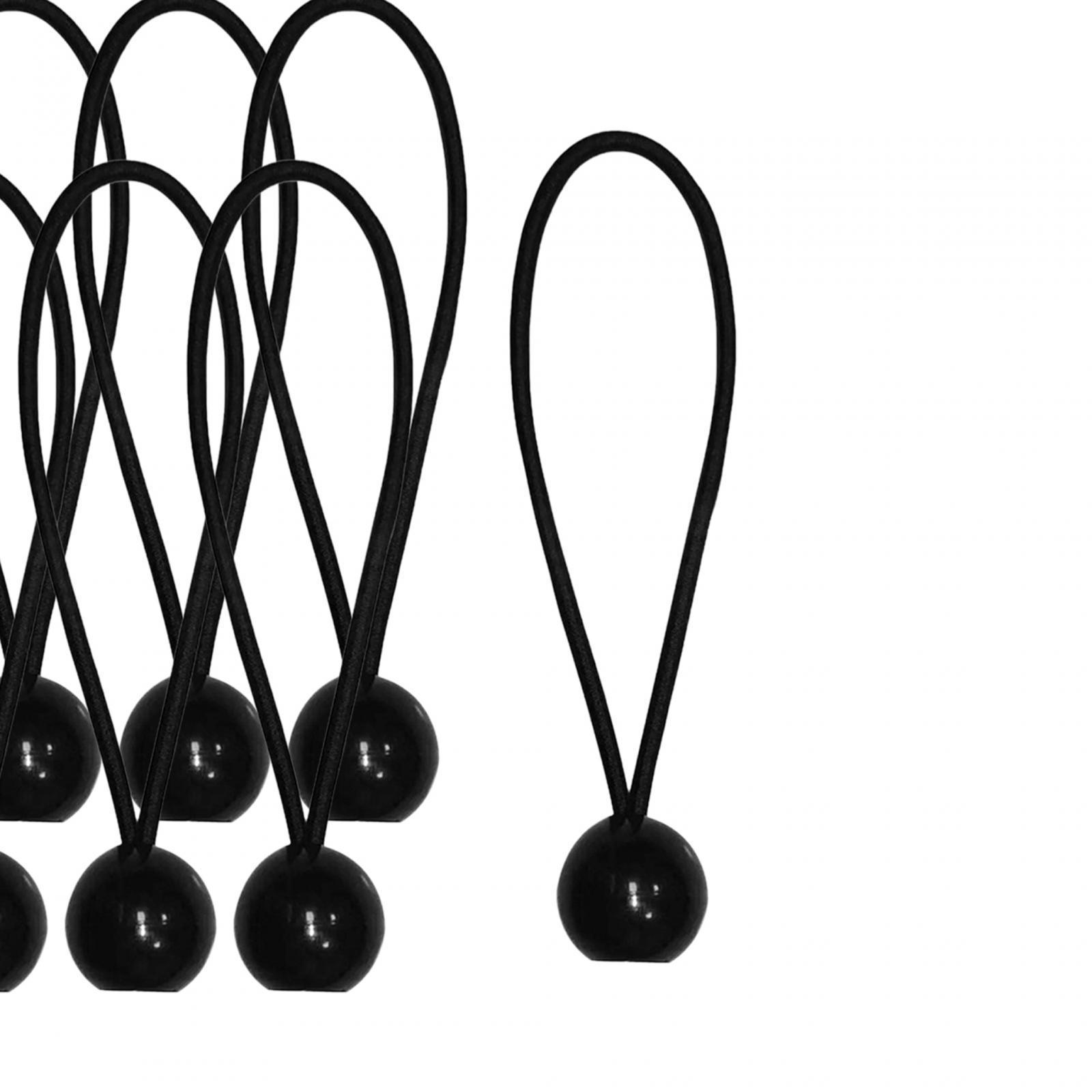 10 Pieces 6 inch Ball Bungee Cords Outdoor Bungee Cord with Balls, Tie Down, Heavy Duty for Shelter Tent Poles Canopy