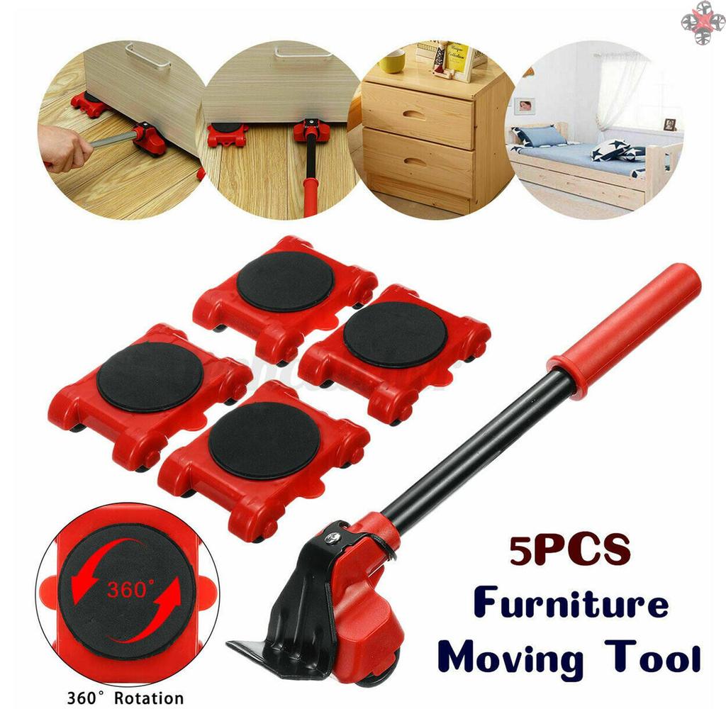 Set 5 Dụng Cụ Hỗ Trợ Di Chuyển Đồ Nội Thất 4 Bánh